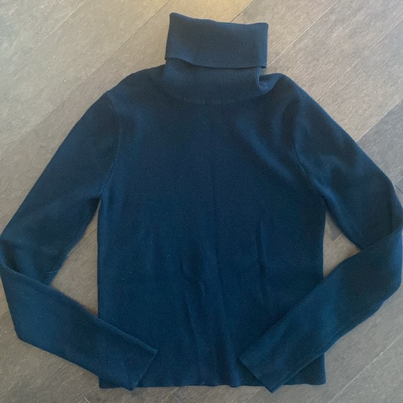 Zara - Black Ribbed Turtleneck Sweater Sz M - Picture 9 of 12